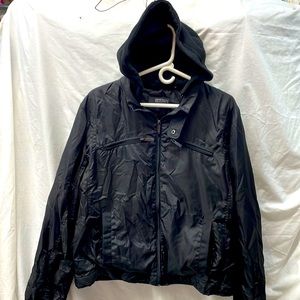 Kenneth Cole reactions hooded-lined 6 pocket jacket sz L 2/18/4